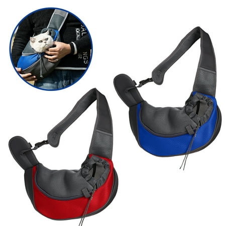 Originalsourcing Breathable Mesh Dog Carrier Sling  Portable Travel Pet Puppy Carrier Bag with Non-Slip Shoulder Strap for Dogs  Cats  and Puppies