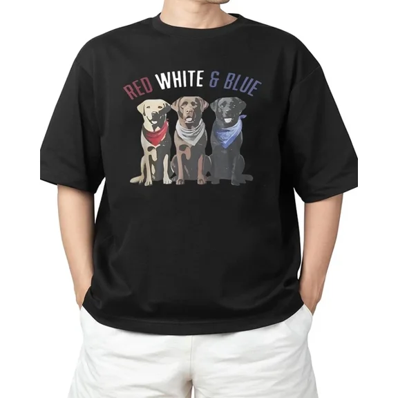 Hot Trending T-Shirt With Labrador Dog Retriever 4Th Of July T-Shirt Design Preview Only