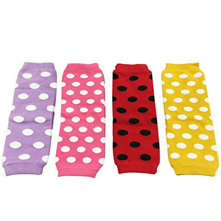 ALLYDREW Footless Leg Warmers Footless Leggings for Babies and Toddlers - Polka Dots Yellow, Red, Pink,