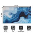 thumbnail image 5 of Light Blue Marble Flow Pattern Door Rugs,Washable Non Slip Door Mats Indoor,Decorative Door Mats,Entry Mat Indoor for Entrance,Bedroom,Kitchen,Bathroom,17"x30", 5 of 6