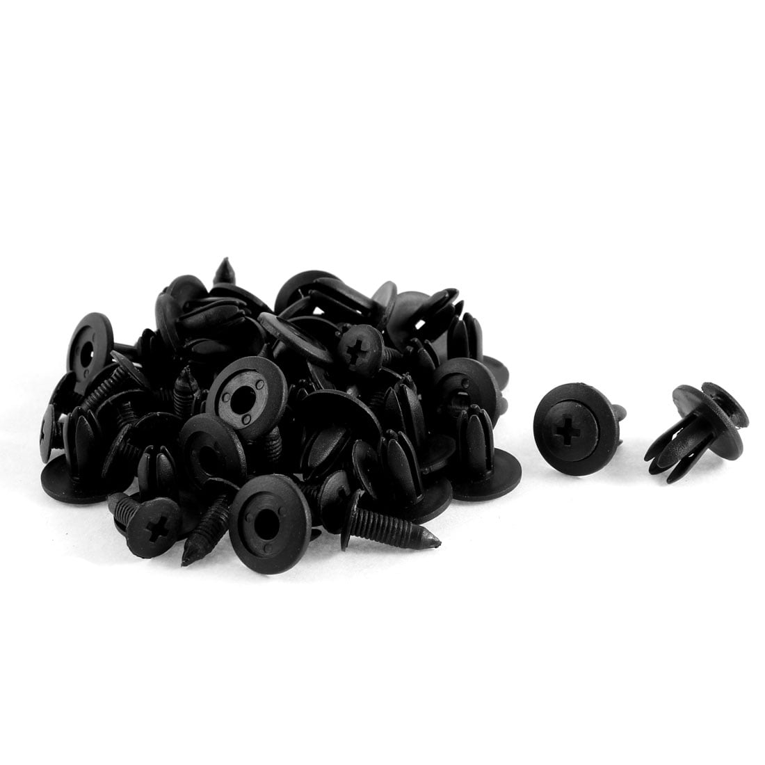 50Pcs Plastic Car Bumper Fender Hole Black Rivets Fasteners Clip 6mm For Toyota