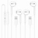 thumbnail image 1 of wonima11 2 Packs Wired Headphones for iPhone Earbuds MFi Certified Built-in Microphone & Volume Control Nosie Reduction Headsets Phone Headphones Compatible with iPhone 14/13/12/11/XR/XS/X/8/7/SE/Pro, 1 of 1