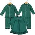 thumbnail image 3 of 2023 Pijamas a juego para la familia Bebé Niños Niñas Niños Niños Rojo Verde Blanco Navidad Algodón PJS, 3 of 4