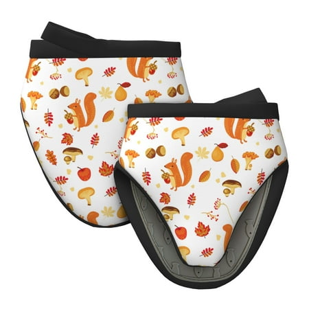 

Matuu Squirrel InThe Forest3 for Non-Slip Mini Oven Soft Silicone Mitt 5.9 x5.9