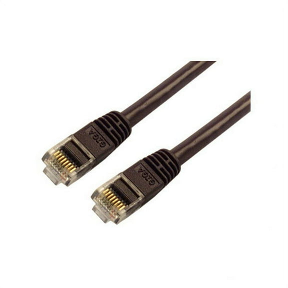 IEC M60460-07 RJ45 4Pr Cat 6 Patch Cord with Molded Snag Free Strain Relief BLACK 7'