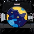 thumbnail image 2 of 80s-90s Style Color Splash Print Spare Tire Cover Waterproof Tire Wheel Protector for Car Truck SUV Camper Trailer Rv 14"-17", 2 of 5