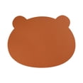 thumbnail image 2 of Waterproof Leather Table Placemat | PVC Oilproof Heat Resistant Table Mat | Non-Slip Stain Resistant Washable Reversible Dining Pad | 37x28cm | Pink Yellow Blue Brown | 1 Pack, 2 of 6