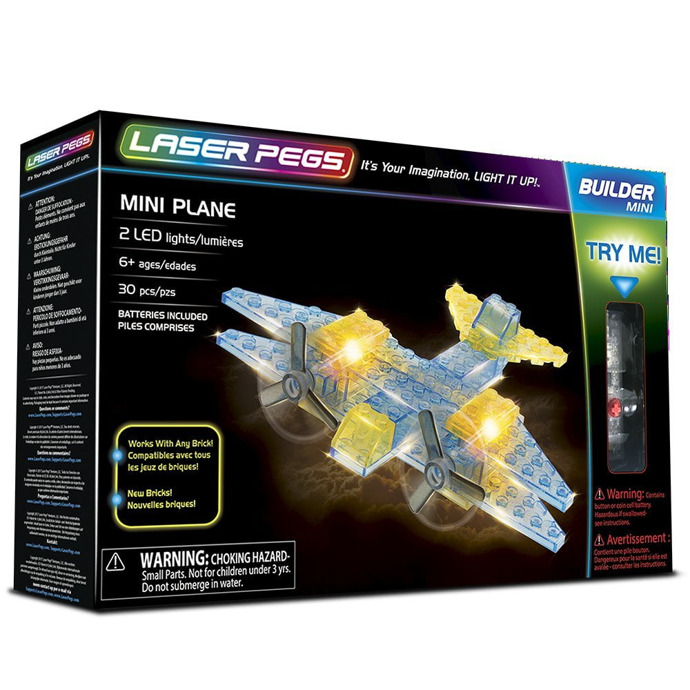 The Lakeside Collection 6 in 1 Laser Pegs® Construction Toys Dragster