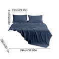 thumbnail image 4 of Sentmoon Bed Sheet Fitted Sheets Bed Sheet Set 3 Piece Solid Color Brushed Microfiber Core Bedding Set Soft Breathable Deep Pocket Fitted Sheet Flat Sheet Pillowcase Set for Guest Room, 4 of 7