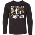 thumbnail image 3 of Inktastic No, This Ain't My 1st Rodeo Cowboy Hat and Lasso Long Sleeve Youth T-Shirt, 3 of 5