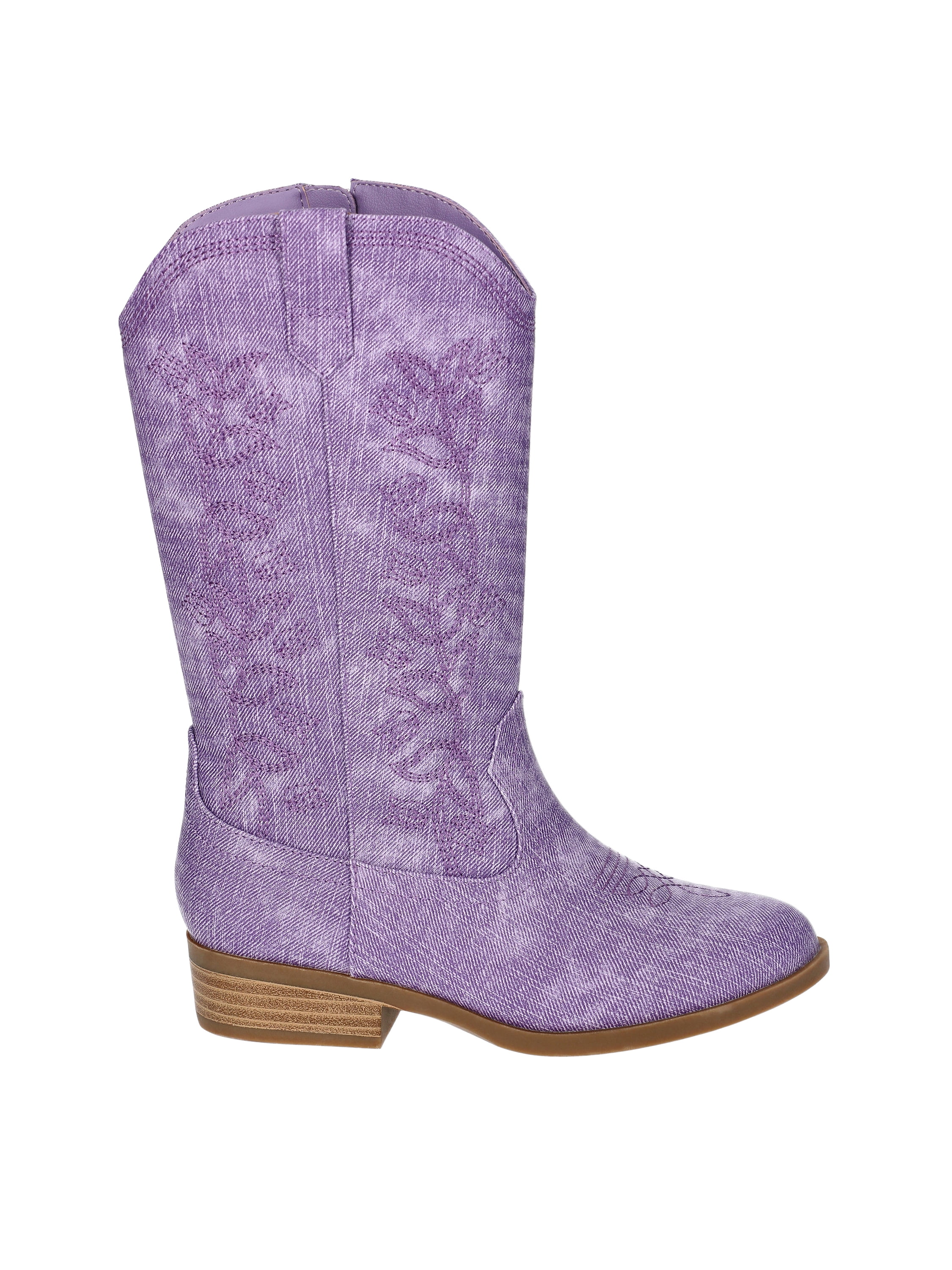 Wonder Nation Little and Big Girls' Color Denim Western Cowgirl Boots