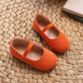 thumbnail image 4 of Toddler Girls Princess Flat Shoes, Non Slip Soft Comfort Sole Slip On Lightweight Dress Footwear for Everyday Use Orange 5-6 Years, 4 of 7