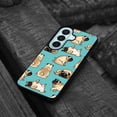 thumbnail image 4 of WIRESTER Shockproof Soft Rubber Cover Case for Samsung Galaxy S26 6.3" 2026, Pug Funny Playful Postures Teal, 4 of 5