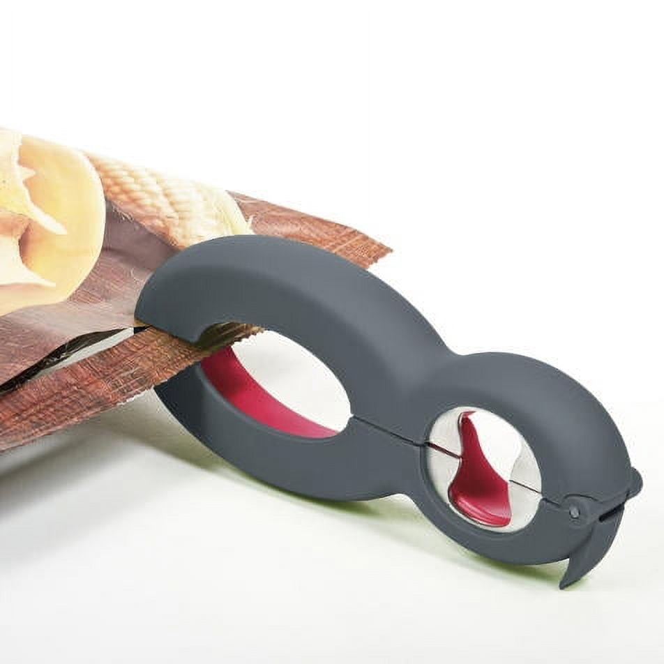 PROGRESSIVE 6-In-1 Opener, For Jars/Lids, Stainless Steel/Santoprene