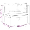 thumbnail image 7 of vidaXL 3-Seater Patio Sofa with Cream Cushion Solid Acacia Wood, 7 of 7