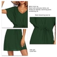 thumbnail image 1 of Vestido playero corto con escote en V para mujer, ideal para playa, con abertura lateral, el mejor de su clase, 1 of 3