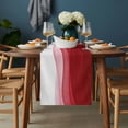 thumbnail image 2 of Red Ombre Waves Table Runner - 108 Inch Long, Kitchen Dining Table Runner Dresser Scarves, Abstract Art Gradient Modern Farmhouse Decor for Coffee Tables Wedding Party Banquet, 2 of 8