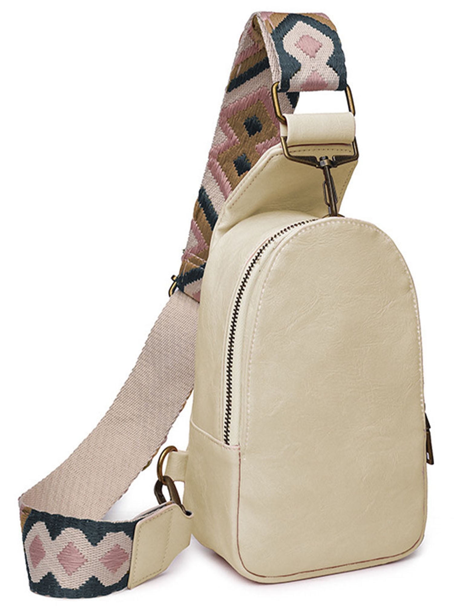 Skearow Fashion Women Checkered Crossbody Bag, 3-In-1 Set Satchel Shoulder  Bag,PU Vegan Leather Wallet Coin Purse Handbag Brown Floral+Pink Belt
