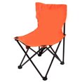 thumbnail image 2 of Silla plegable para acampar, tubo de Metal, soporte de carga de 330lb, bolsillo lateral, pies antideslizantes, taburete para acampar, para pescar, playa, al aire libre, naranja, 2 of 14
