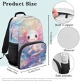 thumbnail image 7 of Pzuqiu Galaxy Star Axolotl Kids Backpack for Students Ages 6-18 Cute 17 Inch Large Capacity Scholbag for Preschool Elementary Middle High School Back to School Travel Use, 7 of 7