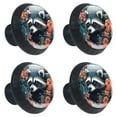 thumbnail image 2 of 4 Pcs Raccoon Knobs for Kitchen Cabinet Cupboard Dresser Bookcase Drawer Pulls Handles Round Home Decor, 2 of 8