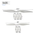 thumbnail image 2 of Uxcell 4Pcs RC Propellers 2 Vane Blades Props 5x5", 12x6" Grey with Adapter Rings, 2 of 7