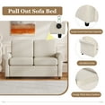 thumbnail image 6 of EUROCO 500LBS 57.4" Pull Out Sofa Bed,Twin Sleeper Sofa Couch with Mattress Pad,Large Sofa Sleeper Pullout Couch Bed with 2 USB Ports for Living Room Office, 6 of 9