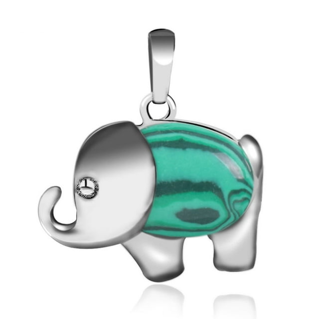 Energy Cute Elephant Pendants for Child Jewelry Chakra Natural Gem Stone