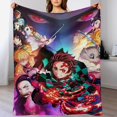 thumbnail image 5 of Demon Blanket Slayer Flannel Throw Blankets Soft Pile Cozy Plush Throw Blanket for All Seasons, 3D Printed Warm Blanket for Sofa Beds Home Decor, 5 of 10