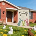 thumbnail image 5 of AZXY Easter Welcome Garden Flag 12x18 Inch, Double-Sided Linen Pastel Bunny Silhouette with Tulip Print Waterproof Weather-Resistant Yard Flag for Spring Outdoor Garden Decorations, 5 of 7