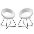 thumbnail image 2 of Modway Nouvelle Upholstered Fabric Dining Chair Set of 2 in Black White, 2 of 8