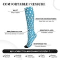 thumbnail image 3 of Lsque Cute Healthy Teeth Pattern Sport Compression Socks for Men & Women 15-20 mmHg Knee High Nurse Pregnant Running Medical and Travel Athletic, 3 of 6