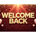 thumbnail image 4 of Welcome Back Banner Colorful Confetti Balloons Decorative Background Party Supplies Event Backdrop Celebration Welcome Banner Photography Props, 4 of 4