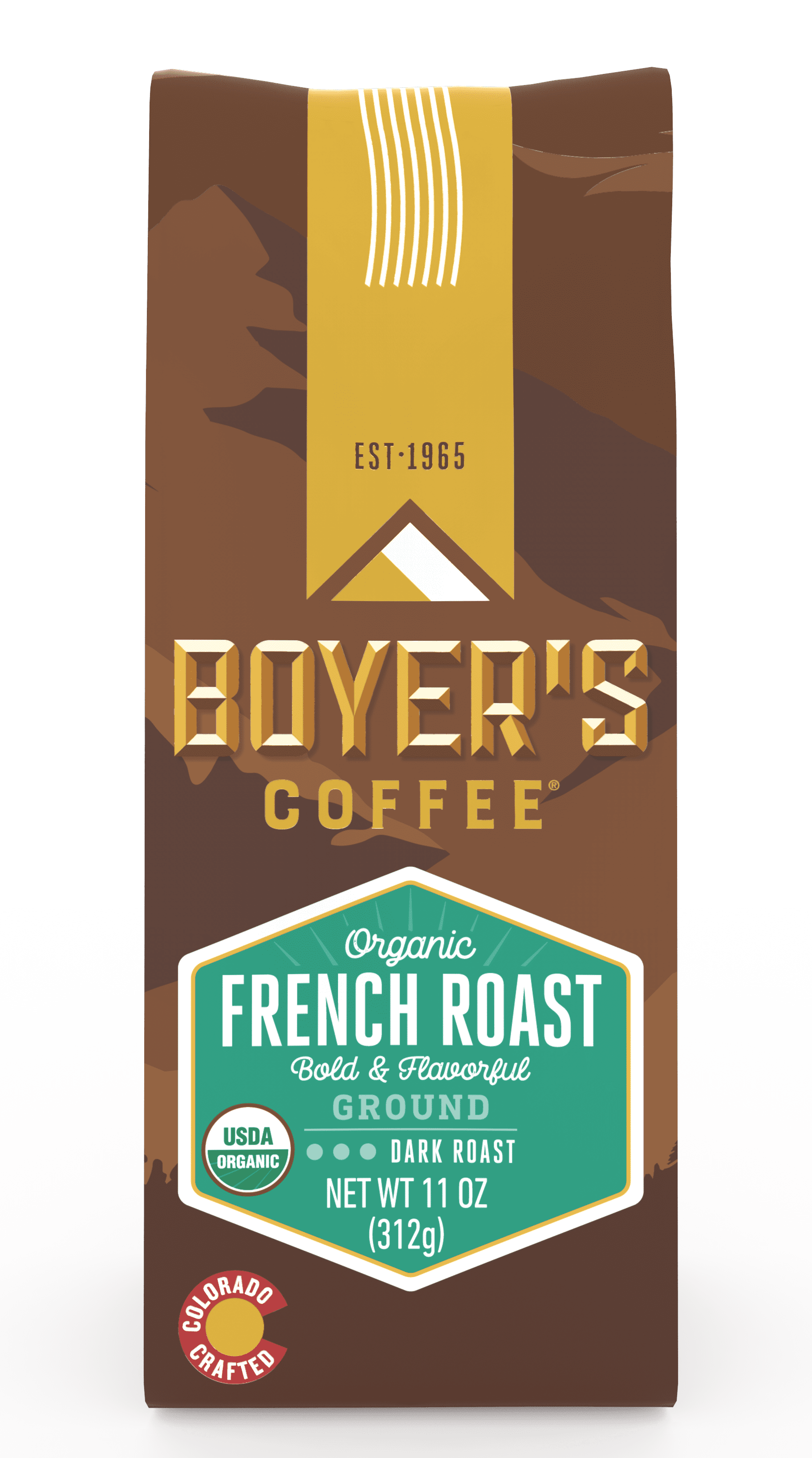 Boyer's Coffee Organic French Ground Coffee, Dark Roast, 11 Oz