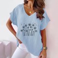 thumbnail image 2 of Womens Summer Tops Casual Linen Work Out Shirts Gym Loose Funny Women Clothing Tops, 2 of 4