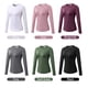 thumbnail image 5 of TFixol Camiseta de entrenamiento para mujer Camiseta elástica de secado rápido con empalme de malla de manga larga, 5 of 8