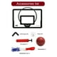 thumbnail image 5 of Tablero de baloncesto transparente para colgar en la puerta, Mini tablero trasero de baloncesto sin perforaciones con 1 cesta de red, 4 ganchos, 1 baloncesto Wmkox8yii HAHFKSH1001, 5 of 9