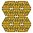 thumbnail image 1 of Uxcell Triangle Beware of The Magnetic Field Warning Sign Self Adhesive 20mm 20Pcs, 1 of 4
