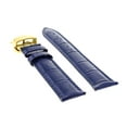 thumbnail image 2 of 20MM LEATHER WATCH BAND STRAP DEPLOY CLASP BUCKLE FOR SEIKO PREMIER BLUE GOLD, 2 of 2