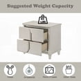 thumbnail image 6 of Laveda Pearl White 2-Drawer Modern Nightstand for Bedroom, 6 of 6