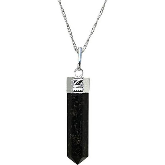 Nuummite Crystal Point Pendant Necklace