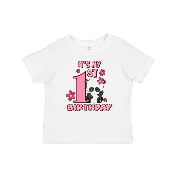 Inktastic It's My First Birthday with Panda Bear Girls Baby T-Shirt