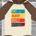 thumbnail image 4 of Inktastic Stock Broker Eat Sleep Invest Repeat Boys or Girls Long Sleeve Baby Bodysuit, 4 of 5