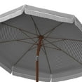 thumbnail image 5 of SAFAVIEH Copen 6.5' Beach Patio Umbrella, White/Black, 5 of 6