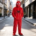 thumbnail image 6 of Superhero Cosplay Full Zip Mask Hoodie, Spider Web Print Sweatshirt for Adult Halloween Fancy Dress Party Cosplay, 6 of 6