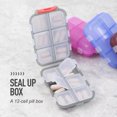 thumbnail image 4 of CSChome Pill Box Foldable Moistureproof Storage Box: Double Layer, Portable Pillbox Dispenser, 4 of 6