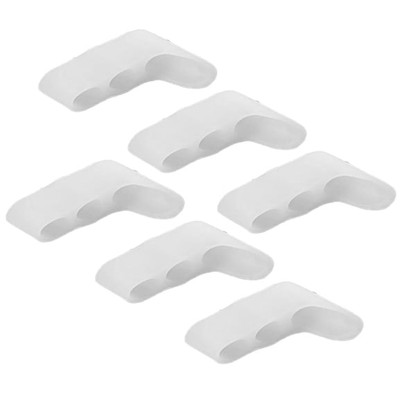 EeaseMX 10 separadores de tres agujeros para el dedo meñique, corrector y alivia el dolor (blanco)