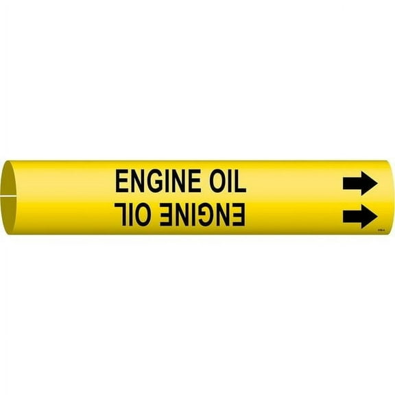 Brady Pipe Marker,Engine Oil,13/16in H,4/5in W 4180-A