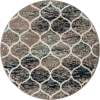 thumbnail image 3 of Unique Loom Trellis Frieze Collection Area Rug - Rounded (4' Round Blue Multi/Ivory), 3 of 7