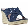thumbnail image 2 of Draper James Emily Women's Wedge Shoes, Navy, 7, 2 of 5